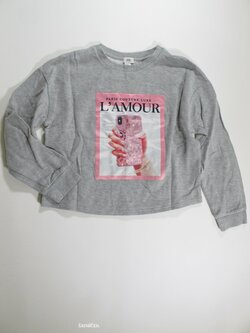 Mikina pro holky šedá crop secondhand Mikina pro holky šedá crop secondhand