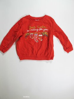 Mikina červená vánoční secondhand Mikina červená vánoční secondhand