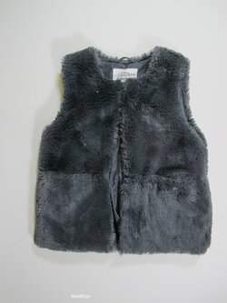 Modrá chlupatá vesta pro holky secondhand Modrá chlupatá vesta pro holky secondhand