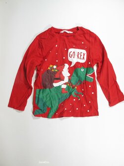 Triko dl.rukáv červené vánoční secondhand Triko dl.rukáv červené vánoční secondhand