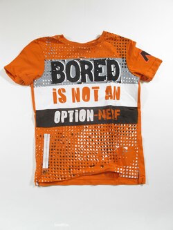 Oranžové triko s potiskem second hand Oranžové triko s potiskem second hand