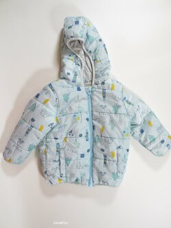 Sv modrá obrázková bunda přechodová pro kluky secondhand Sv modrá obrázková bunda přechodová pro kluky secondhand