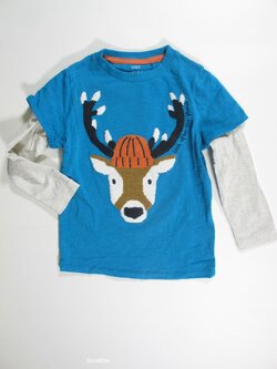 Triko dl.rukáv pro kluky modro šedé secondhnad Triko dl.rukáv pro kluky modro šedé secondhnad