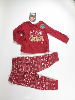 Pyžamo pro děti bílo vínové vánoční outlet Pyžamo pro děti bílo vínové vánoční outlet