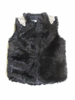 Chlupatá vesta pro holky modrá secondhand Chlupatá vesta pro holky modrá secondhand