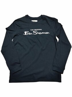 Tmavé triko s nápisem pro kluky dlouhý rukáv outlet Ben Sherman Tmavé triko s nápisem pro kluky dlouhý rukáv outlet Ben Sherman