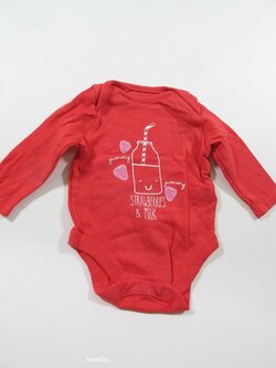 Body dl rukáv pro holky s červené secondhand Body dl rukáv pro holky s červené secondhand