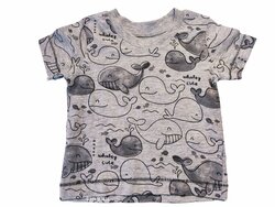 Šedé triko s velrybami secondhand Šedé triko s velrybami secondhand
