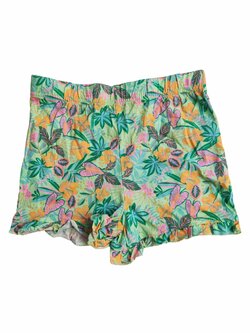 Světle zelené kraťasy kytkované pro holky secondhand Primark Světle zelené kraťasy kytkované pro holky secondhand Primark