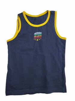 Tmavě modré tílko s nápisem pro kluky secondhand Primark Tmavě modré tílko s nápisem pro kluky secondhand Primark