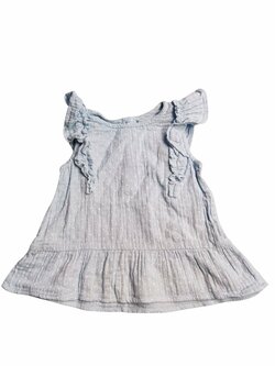 Modré šaty s puntíky a volánky secondhand George Modré šaty s puntíky a volánky secondhand George