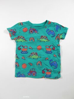 Zelené obrázkové triko second hand Zelené obrázkové triko second hand