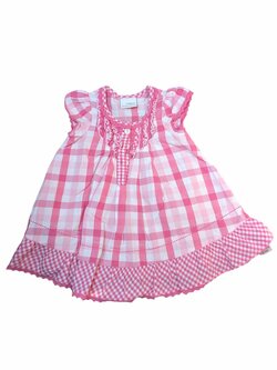 Kostkované šaty bílo růžové pro holky secondhand Next Kostkované šaty bílo růžové pro holky secondhand Next