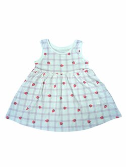 Bílo fialové šaty s obrázky jahod pro holky secondhand Primark Bílo fialové šaty s obrázky jahod pro holky secondhand Primark