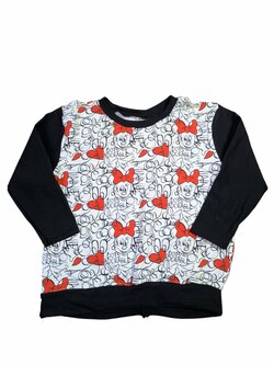 Bílé černá mikina Minie pro holky secondhand Disney Bílé černá mikina Minie pro holky secondhand Disney