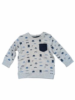 Šedá mikina s obrázky pro kluky outlet F&F Šedá mikina s obrázky pro kluky outlet F&F