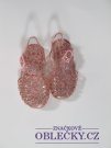 Gumové sandále pro holky  růžovo stříbrné outlet