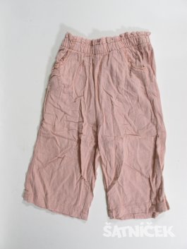 Letní kalhoty růžové široké secondhnad